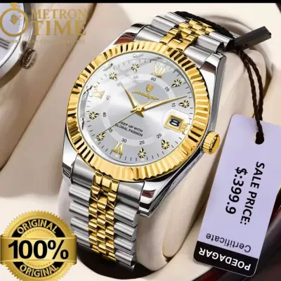 POEDAGAR 910 Waterproof Fashion Watch for Men – Stylish Quartz Stainless Steel Wristwatch