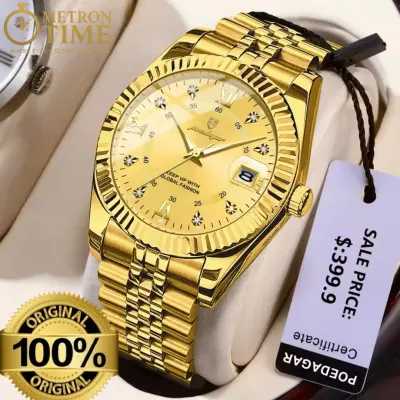 POEDAGAR 910 Waterproof Fashion Watch for Men – Stylish Quartz Stainless Steel Wristwatch