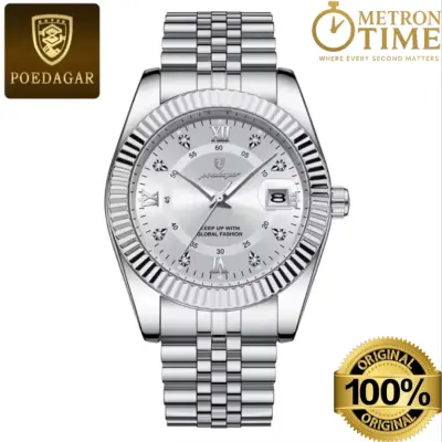 POEDAGAR 910 Waterproof Fashion Watch for Men – Stylish Quartz Stainless Steel Wristwatch